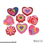 24 Rubber Valentine Heart Shaped Eraser~Teacher Supplies~Favors  B019WPEQAI